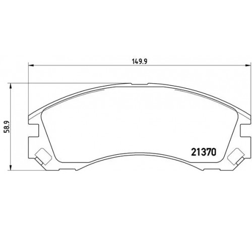 Комплект гальмівних накладок, дискове гальмо P 61 089 BREMBO