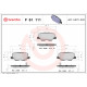 Комплект гальмівних накладок, дискове гальмо P 61 111 BREMBO