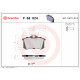 Комплект гальмівних накладок, дискове гальмо P 68 024 BREMBO