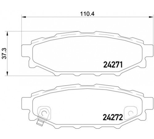 Комплект гальмівних накладок, дискове гальмо P 78 020 BREMBO