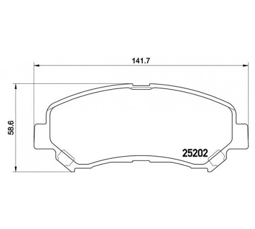 Комплект гальмівних накладок, дискове гальмо P 79 028 BREMBO