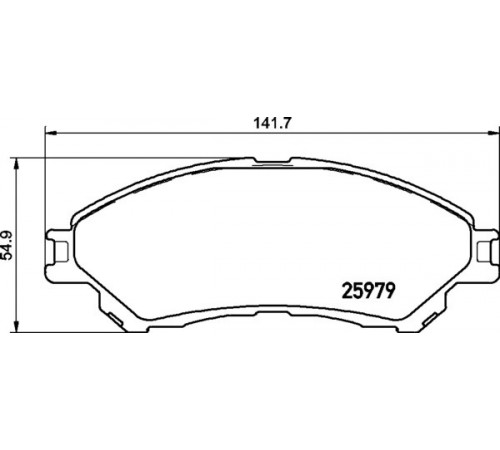 Комплект гальмівних накладок, дискове гальмо P 79 032 BREMBO