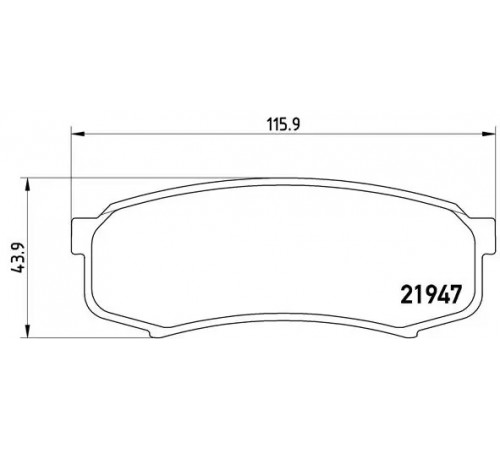 Комплект гальмівних накладок, дискове гальмо P 83 024 BREMBO