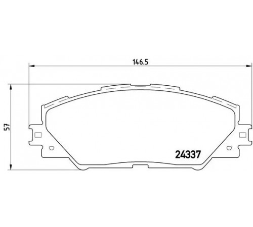 Комплект гальмівних накладок, дискове гальмо P 83 071 BREMBO