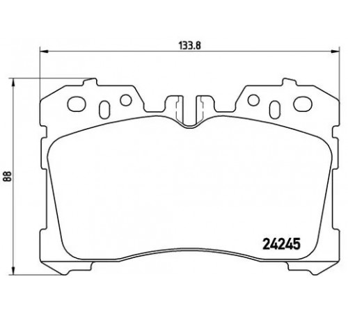 Комплект гальмівних накладок, дискове гальмо P 83 075 BREMBO