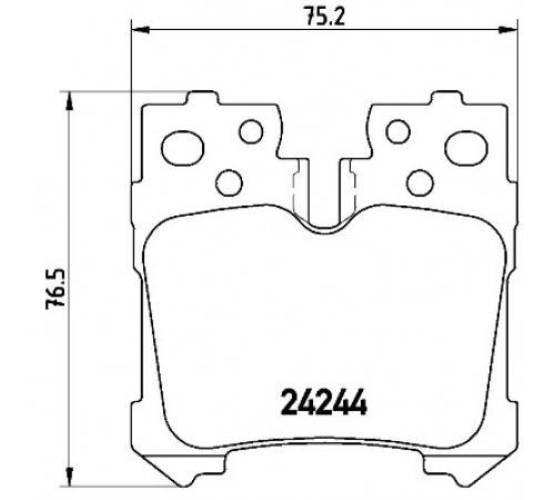 Комплект гальмівних накладок, дискове гальмо P 83 076 BREMBO