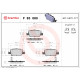 Комплект гальмівних накладок, дискове гальмо P 83 080 BREMBO