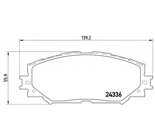 Комплект гальмівних накладок, дискове гальмо P 83 082 BREMBO