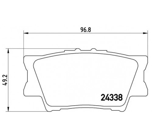 Комплект гальмівних накладок, дискове гальмо P 83 089 BREMBO