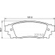 Комплект гальмівних накладок, дискове гальмо P 83 166 BREMBO
