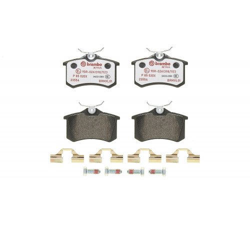 Комплект гальмівних накладок, дискове гальмо P 85 020X BREMBO