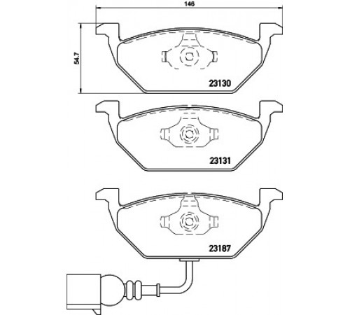 Комплект гальмівних накладок, дискове гальмо P 85 072 BREMBO