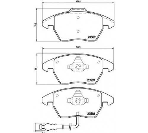 Комплект гальмівних накладок, дискове гальмо P 85 075 BREMBO