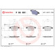 Комплект гальмівних накладок, дискове гальмо P 85 081 BREMBO