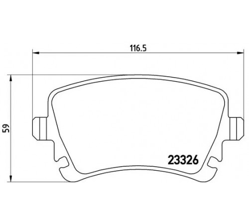 Комплект гальмівних накладок, дискове гальмо P 85 083 BREMBO