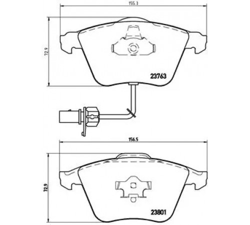 Комплект гальмівних накладок, дискове гальмо P 85 084 BREMBO