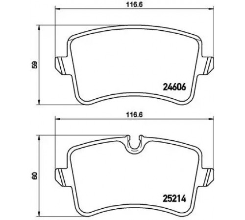 Комплект гальмівних накладок, дискове гальмо P 85 119 BREMBO