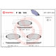 Комплект гальмівних накладок, дискове гальмо P 85 144 BREMBO
