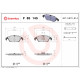 Комплект гальмівних накладок, дискове гальмо P 85 145 BREMBO