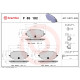 Комплект гальмівних накладок, дискове гальмо P 85 182 BREMBO