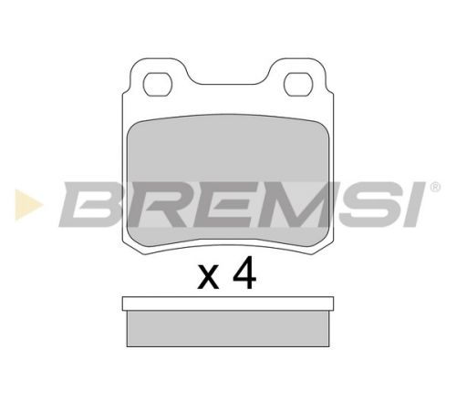 Комплект гальмівних накладок, дискове гальмо BP2418 BREMSI
