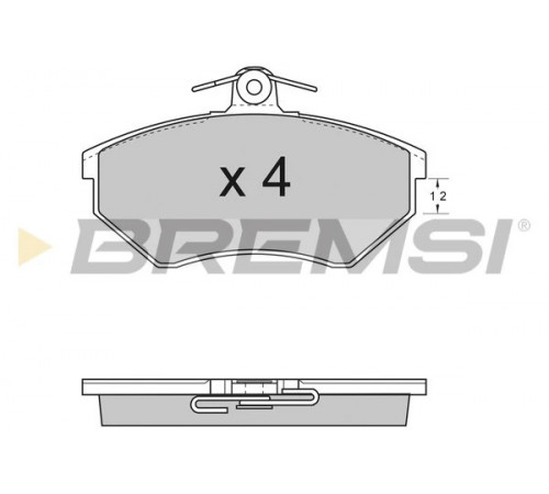 Комплект гальмівних накладок, дискове гальмо BP2531 BREMSI