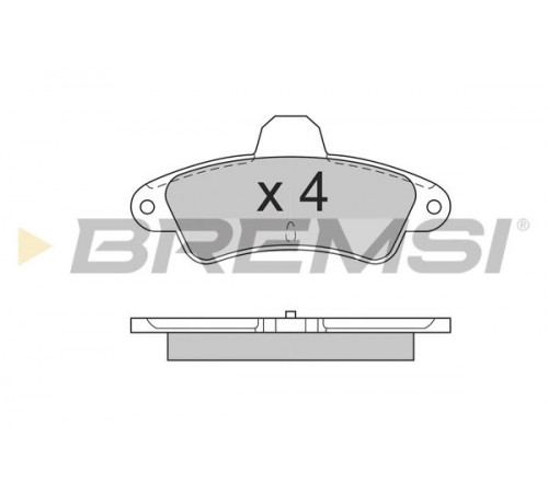 Комплект гальмівних накладок, дискове гальмо BP2562 BREMSI