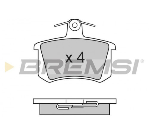 Комплект гальмівних накладок, дискове гальмо BP2612 BREMSI