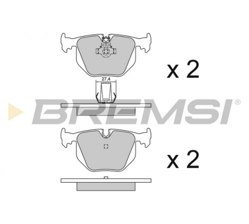 Комплект гальмівних накладок, дискове гальмо BP2652 BREMSI
