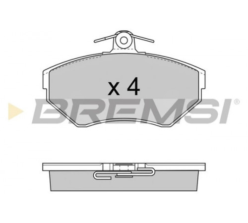 Комплект гальмівних накладок, дискове гальмо BP2674 BREMSI