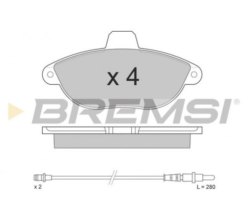 Комплект гальмівних накладок, дискове гальмо BP2678 BREMSI