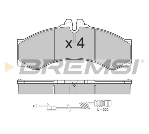 Комплект гальмівних накладок, дискове гальмо BP2681 BREMSI