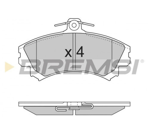 Комплект гальмівних накладок, дискове гальмо BP2702 BREMSI