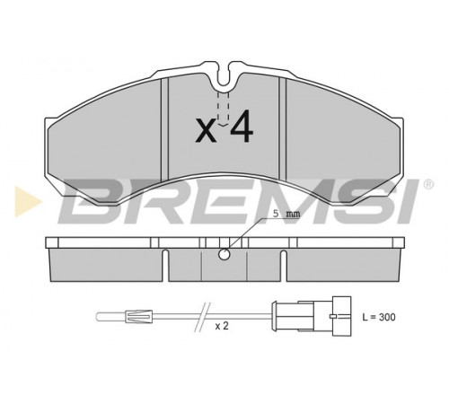 Комплект гальмівних накладок, дискове гальмо BP2706 BREMSI