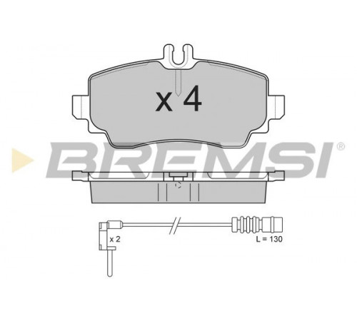 Комплект гальмівних накладок, дискове гальмо BP2763 BREMSI