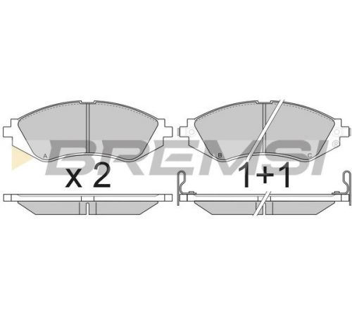 Комплект гальмівних накладок, дискове гальмо BP2803 BREMSI