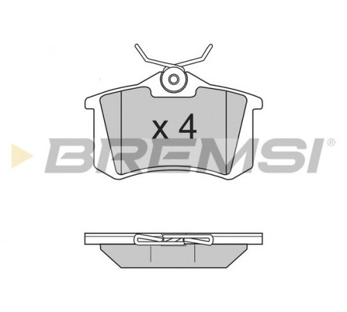 Комплект гальмівних накладок, дискове гальмо BP2806 BREMSI