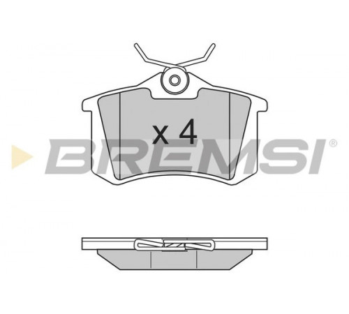Комплект гальмівних накладок, дискове гальмо BP2807 BREMSI