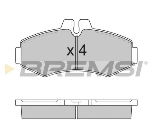 Комплект гальмівних накладок, дискове гальмо BP2821 BREMSI