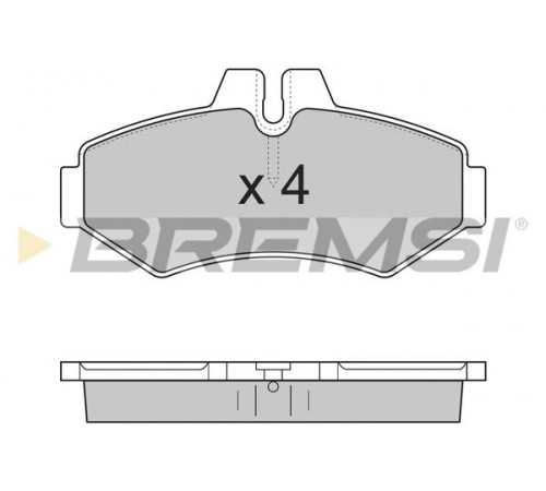 Комплект гальмівних накладок, дискове гальмо BP2845 BREMSI