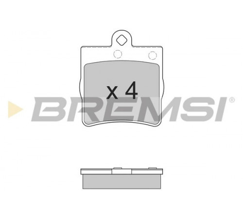 Комплект гальмівних накладок, дискове гальмо BP2861 BREMSI