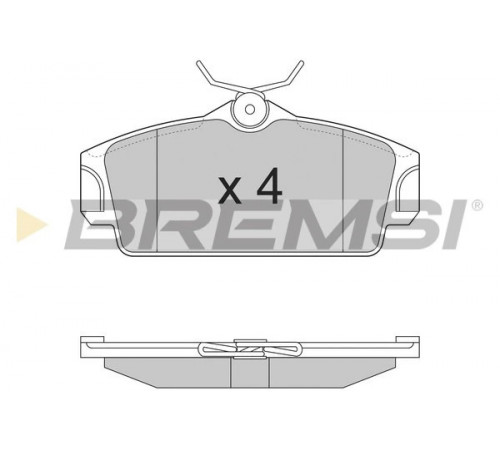 Комплект гальмівних накладок, дискове гальмо BP2862 BREMSI