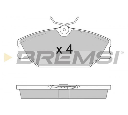 Комплект гальмівних накладок, дискове гальмо BP2874 BREMSI