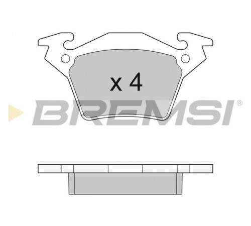 Комплект гальмівних накладок, дискове гальмо BP2880 BREMSI