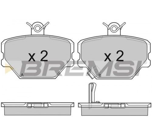 Комплект гальмівних накладок, дискове гальмо BP2881 BREMSI