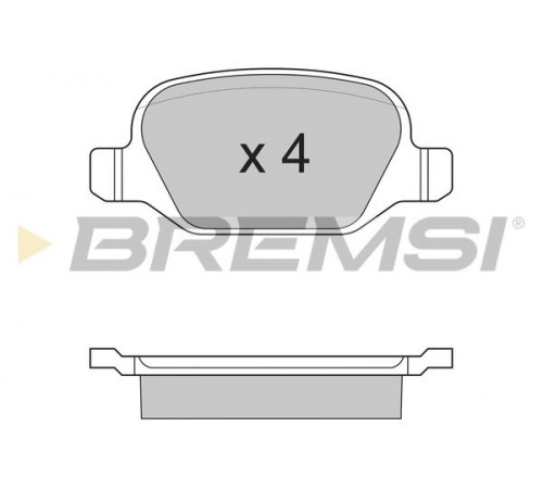 Комплект гальмівних накладок, дискове гальмо BP2890 BREMSI