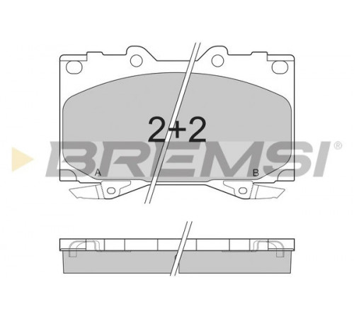 Комплект гальмівних накладок, дискове гальмо BP2898 BREMSI