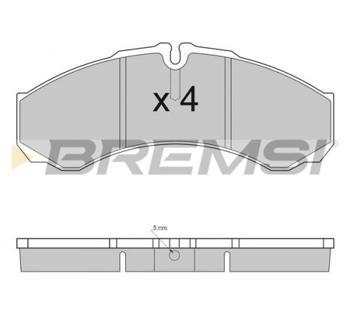 Комплект гальмівних накладок, дискове гальмо BP2925 BREMSI