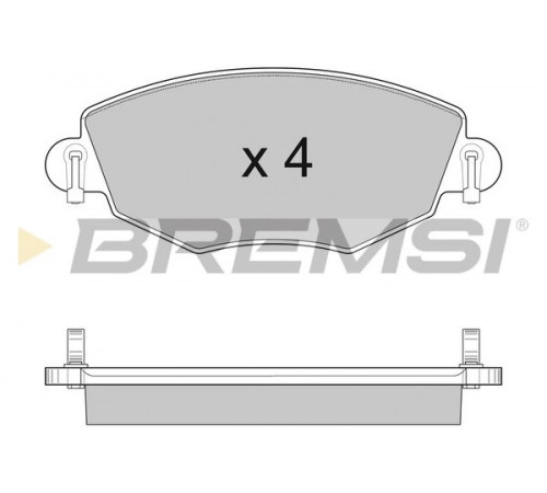Комплект гальмівних накладок, дискове гальмо BP2926 BREMSI