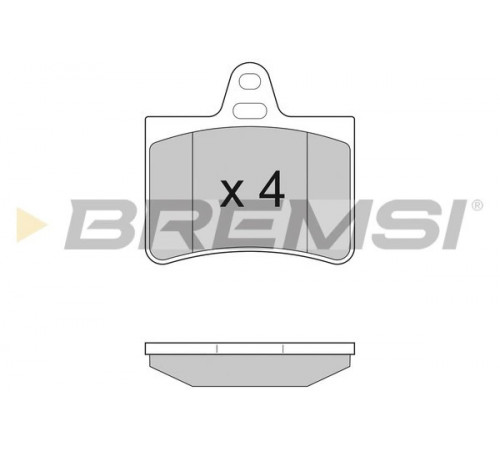 Комплект гальмівних накладок, дискове гальмо BP2938 BREMSI